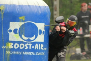 Paintball is a highly competitive team shooting sport